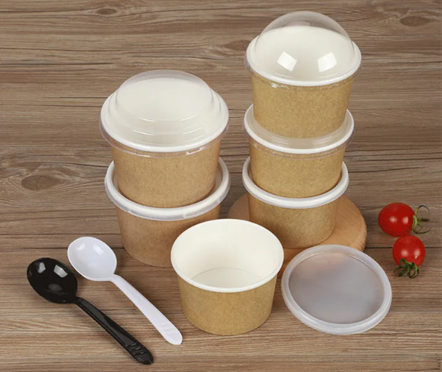 Impermeable PE Coating Stock Ice Cream Cups Ice Dessert Packing Cups