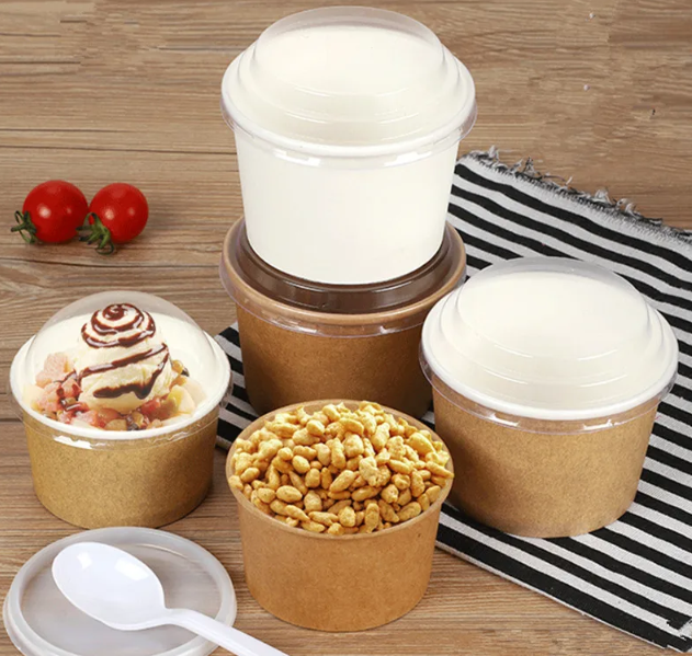 Impermeable PE Coating Stock Ice Cream Cups Ice Dessert Packing Cups