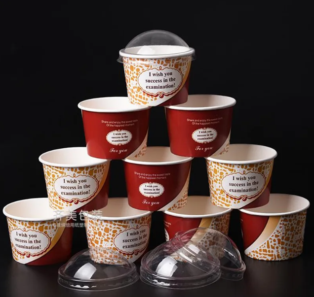 Factory-Made Eco-Friendly Biodegradable Paper Cups Food Grade for Yogurt Ice Cream
