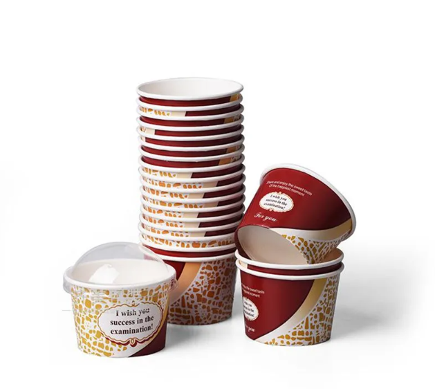 Factory-Made Eco-Friendly Biodegradable Paper Cups Food Grade for Yogurt Ice Cream
