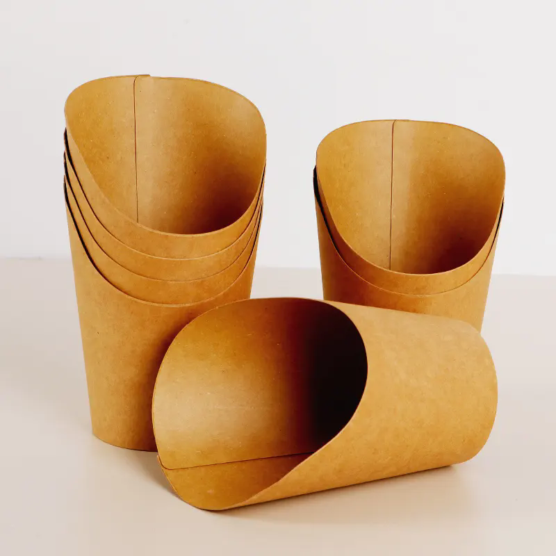 Disposable customized french fries paper cups snack food paper cups