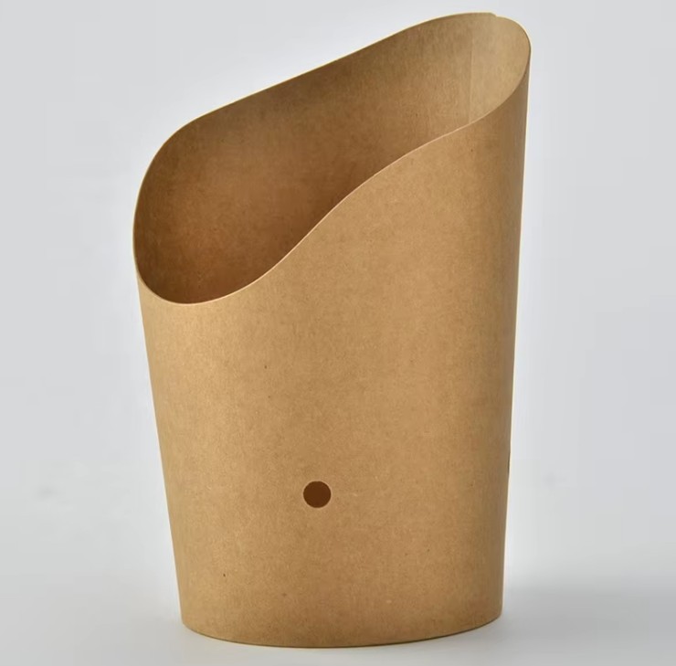 Hot sale french fries cups biodegradable chip french fries food paper cups