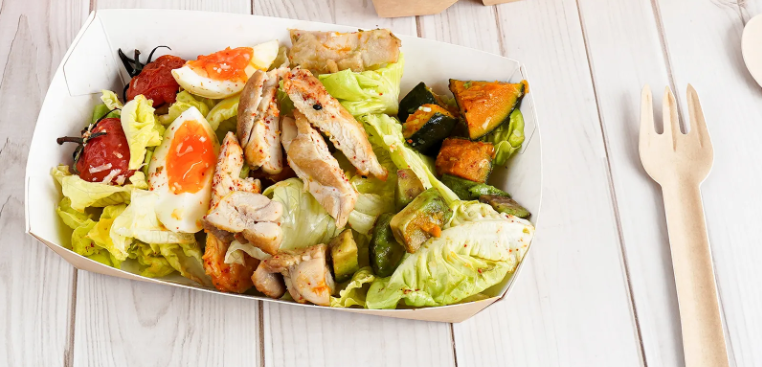 Snack French Fries Chicken Salad Bowls