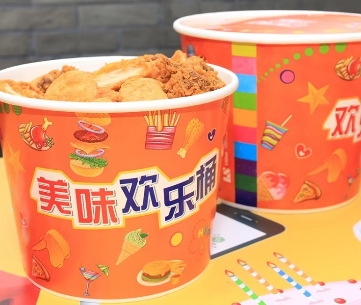 Disposable Food Grade Takeout Paper Bowl Bucket for Fried Chicken Paper Bucket