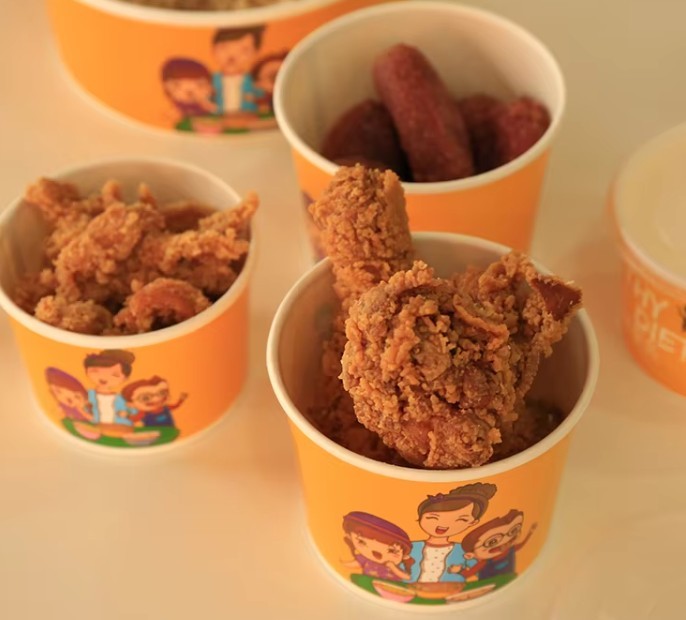 Disposable Food Grade Takeout Paper Bowl Bucket for Fried Chicken Paper Bucket