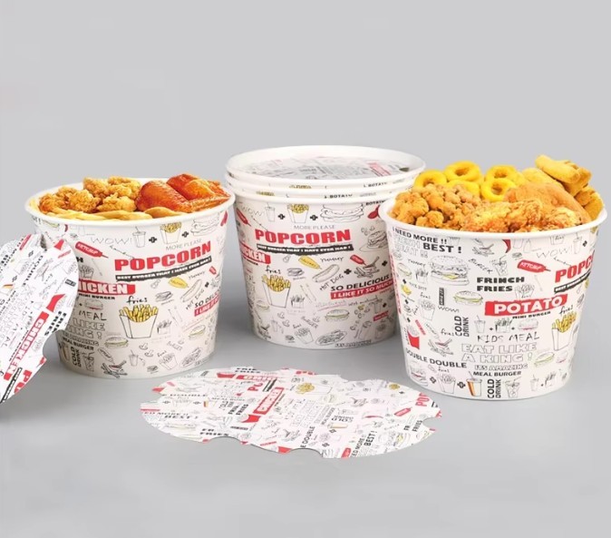 Premium Custom Buckets Family Paper Bucket Fried Chicken Food Buckets