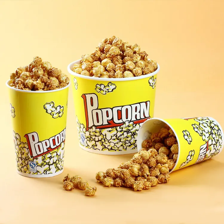 Disposable Paper Food Packaging Bucket Take Away Paper Fried Chicken Buckets With Lid