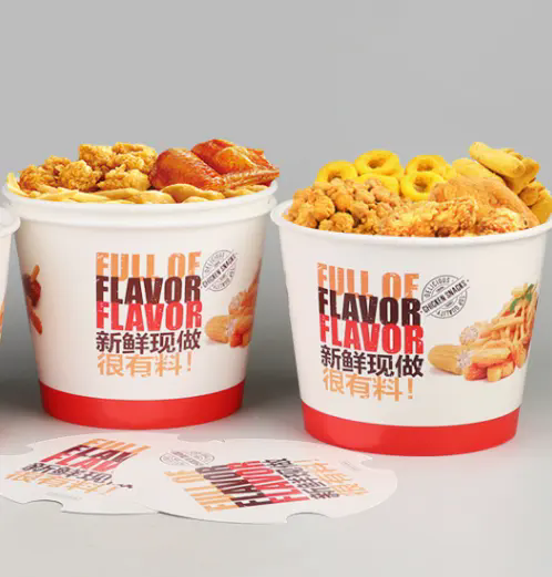 Customizing oz Paper Bucket Custom Printing Fast Food Packing Paper Fried Chicken Buckets