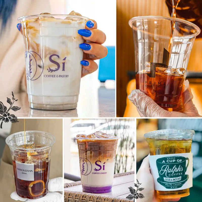 Low MOQ Custom LOGO PET Plastic Cup Disposable Ice Coffee PET Cups