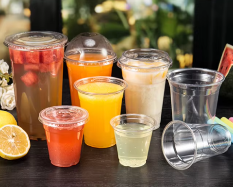 Custom Logo Disposable Plastic PET Cups Bubble Tea Juice Coffee Milk PET Packaging