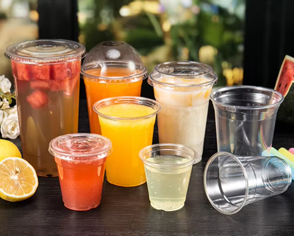 Custom Logo Disposable Plastic PET Cups Bubble Tea Juice Coffee Milk PET Packaging