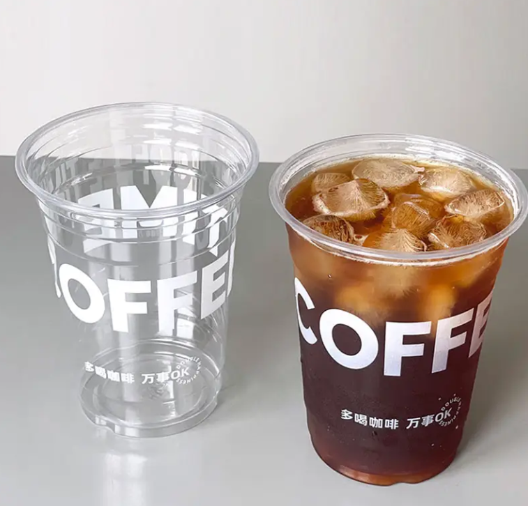 Print Logo PET Disposable Plastic Cups Eco-friendly Material Factory Customizing