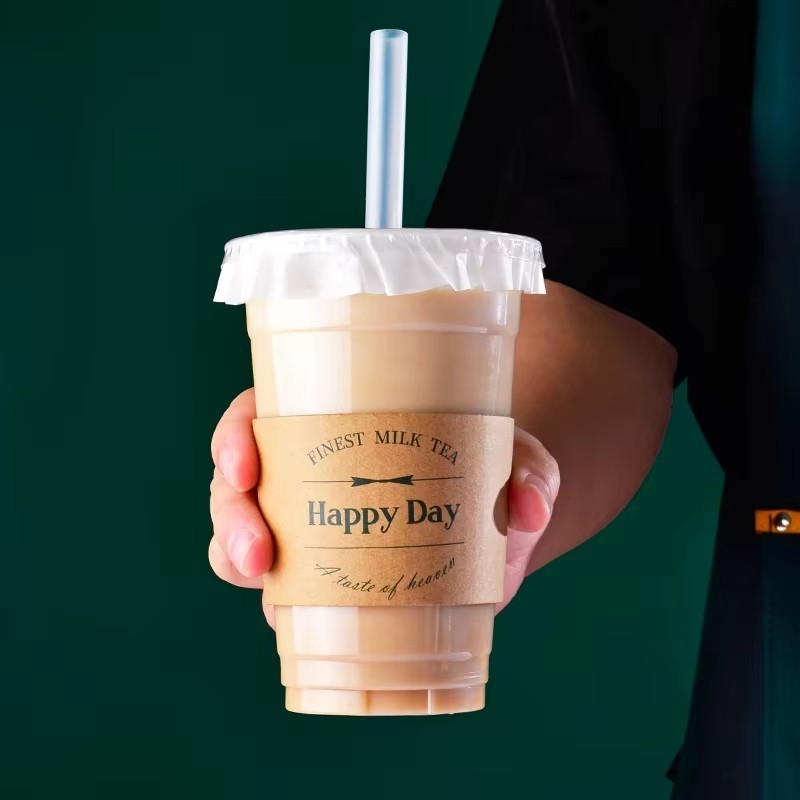 Custom Print Logo 500/700ml Disposable Hard PP Plastic Bubble Tea Juice Cups
