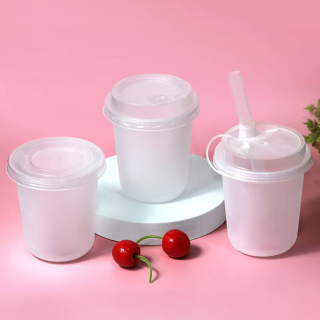 BPA free Custom Printed Unbreakable Reusable PP Plastic Drinking Cups