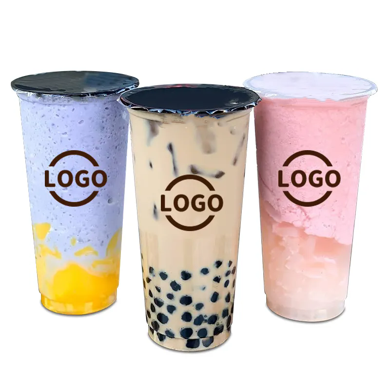 Injection Transparent PP Plastic Cup for Packaging Fruit Tea Clear PP New Disposable Cups