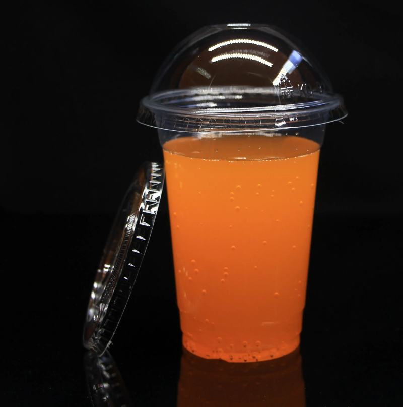 Disposable plastic PP cups with lids Transparent Custom Print Logo cold coffee Plastic pp Cups