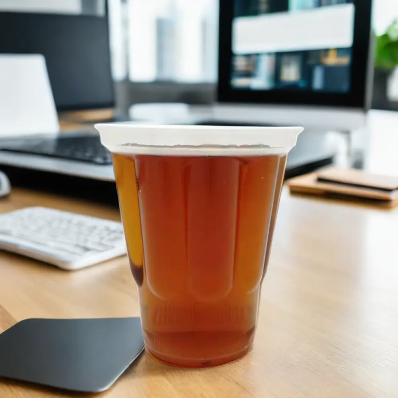 Custom printed disposable clear 12oz 16oz 22oz pp cup fruit milk bubble tea plastic PP cups