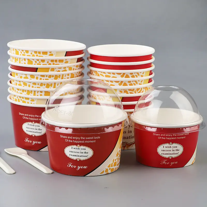 Food Grade ice cream Cups Custom Printed Ice Cream Cup Take Away Ice Cream Cups