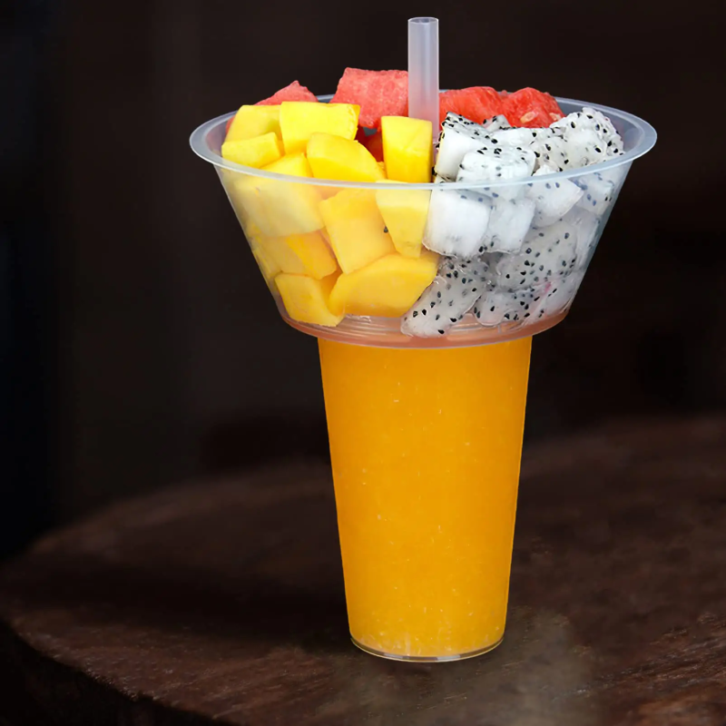 12oz to 30oz custom printed transparent Frosted PLA plastic bubble tea cup take away PLA cups