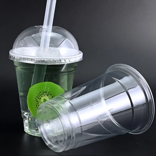 Custom Logo High Quality Disposable Clear Plastic PLA Beverage Cups