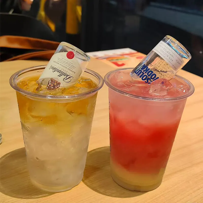 Custom Logo High Quality Disposable Clear Plastic PLA Beverage Cups