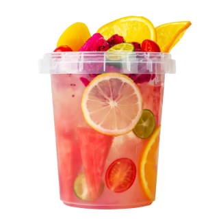 Gobelets en plastique avec logo personnalisé, gobelets jetables pour fruits