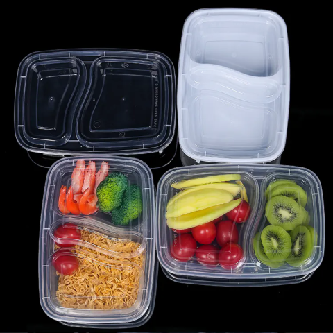 Clear Disposable Plastic PP Lunch Box Takeaway Storage Food PP Containers With Lid