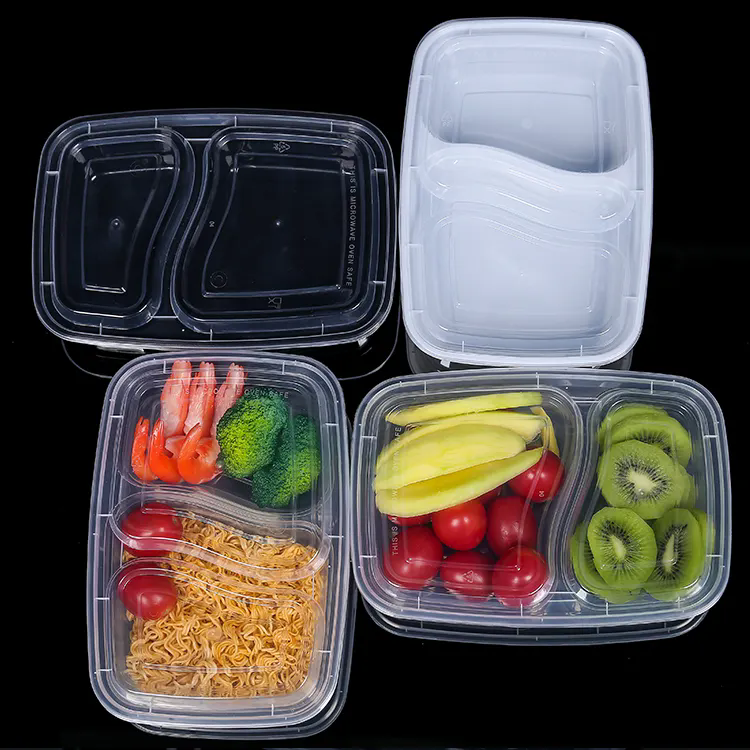 Clear Disposable Plastic PP Lunch Box Takeaway Storage Food PP Containers With Lid