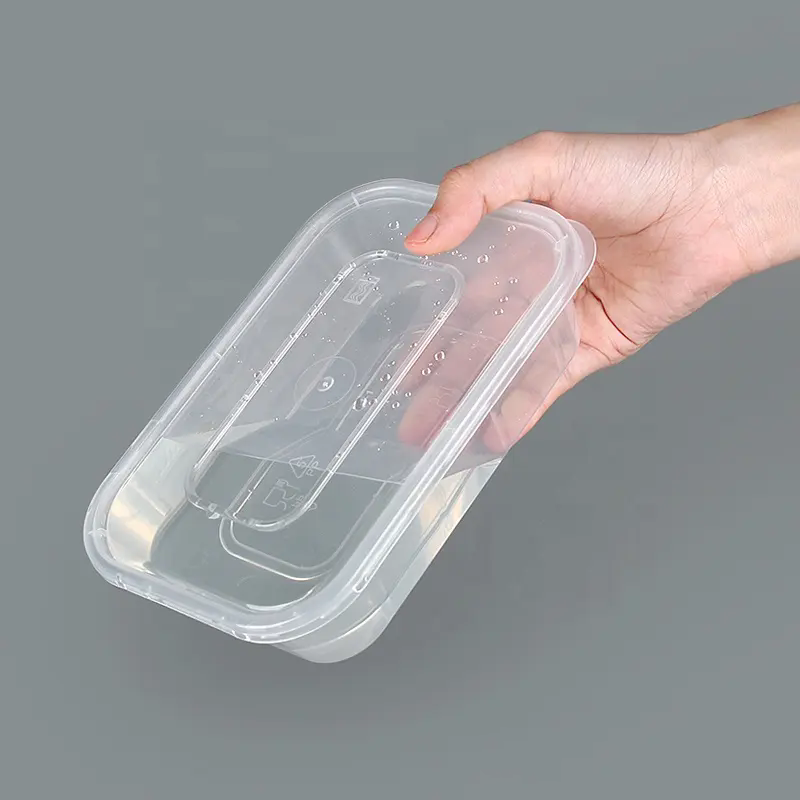 Microwaveable Recyclable Food Grade Durable PP Disposable Lunch Meal Box