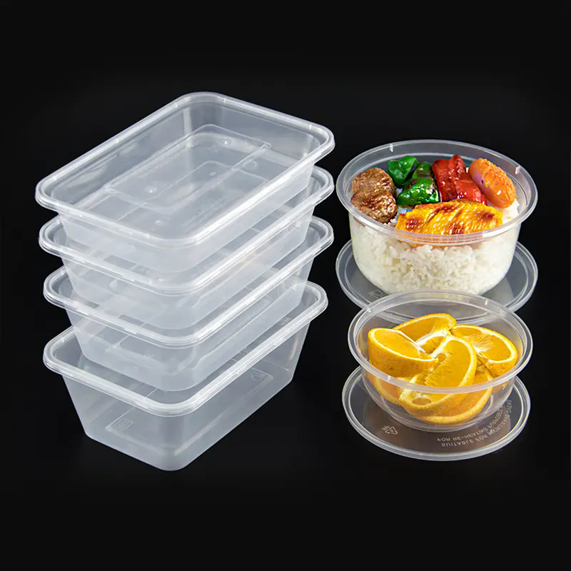 Natural PP Circle Lid for Takeout Container Meal pp Lunch Box for food Packaging