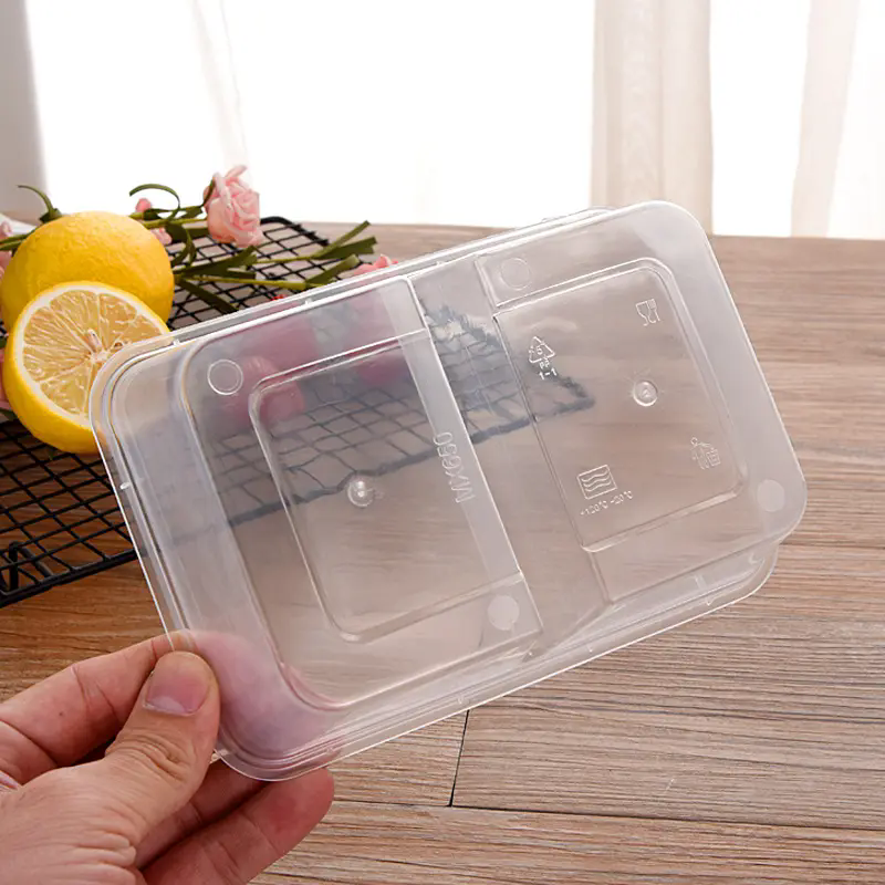 กล่องข้าว พีพี แบบใช้แล้วทิ้งพร้อมภาชนะบรรจุอาหารพลาสติกที่ยั่งยืนสำหรับการขายส่ง