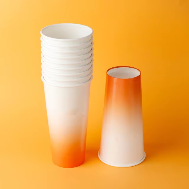 環境に優しいシングルシェイプドリンクウェア、二重PE層、使い捨て16オンス、カスタムプリントの冷たいソーダドリンクペーパーカップ