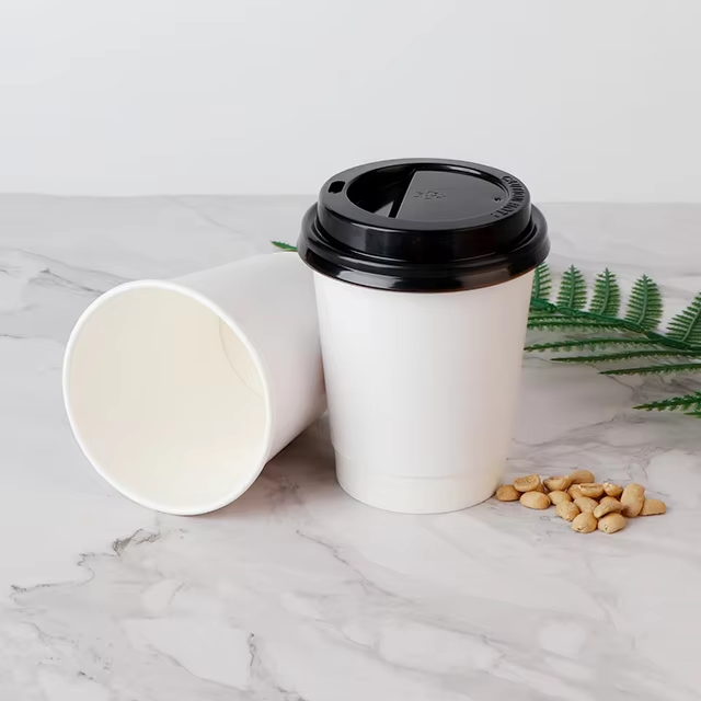 แก้วกระดาษสองชั้นแบบใช้แล้วทิ้งขนาด 8/12/16 ออนซ์ พิมพ์โลโก้ที่กำหนดเอง