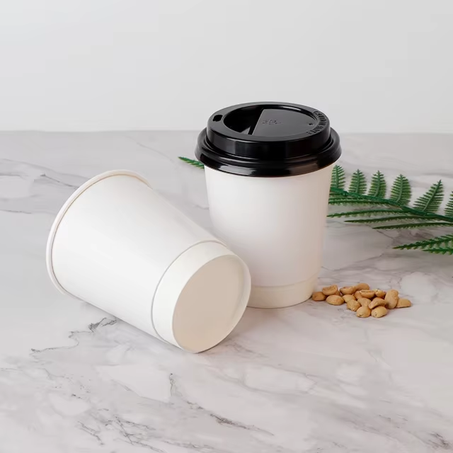 แก้วกระดาษสองชั้นแบบใช้แล้วทิ้งขนาด 8/12/16 ออนซ์ พิมพ์โลโก้ที่กำหนดเอง