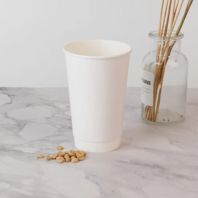 カスタムロゴ 16オンス 二重壁紙コップ パーソナライズデザイン ホットコーヒー用 PEコーティング 500ml & 300ml 容量