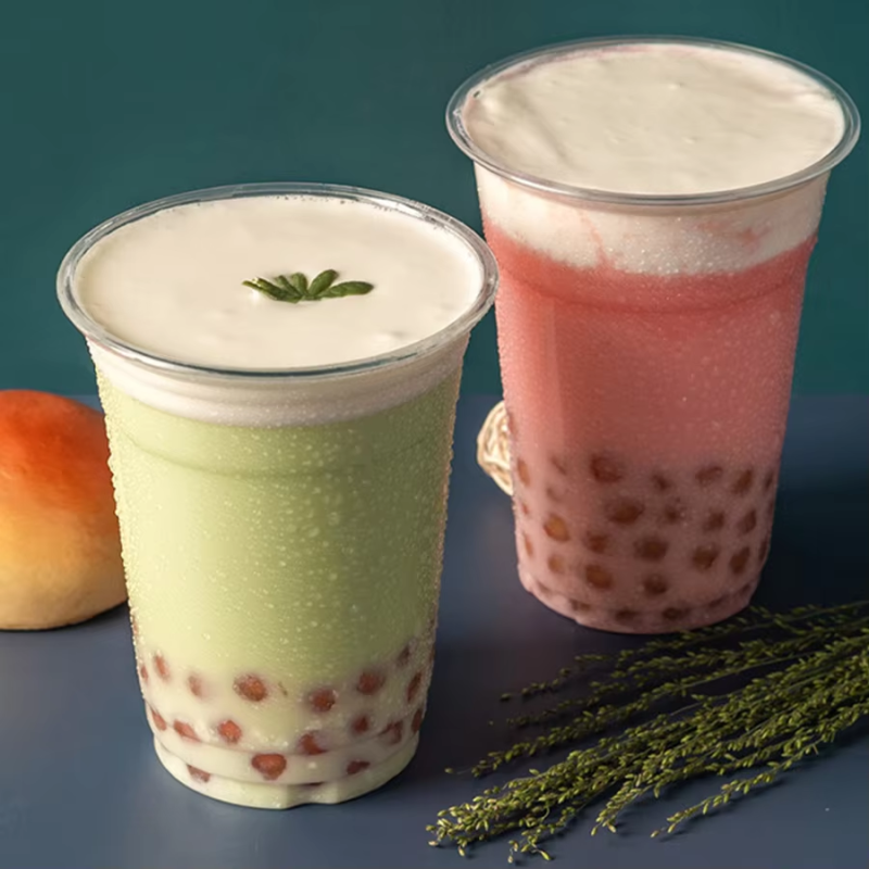 Gobelet jetable en plastique PET avec logo personnalisé, 12 oz, 16 oz, 22 oz, pour thé, café, jus, gobelet en PP transparent avec couvercle