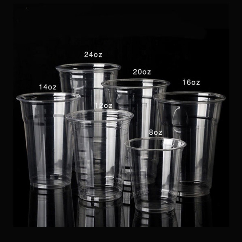 Gobelets jetables en plastique PET pour thé Boba