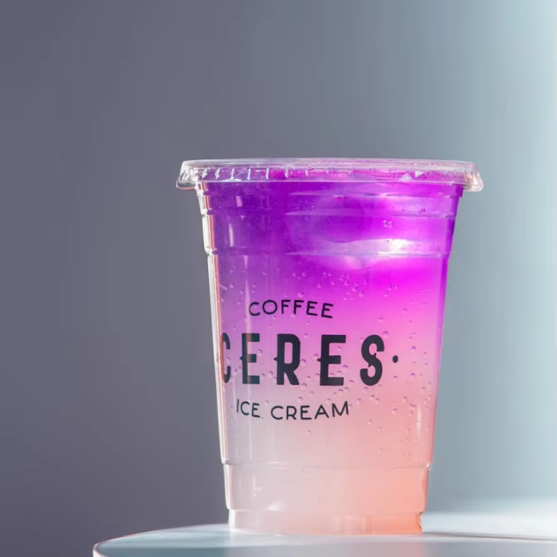 Bicchieri in PET trasparenti personalizzati da 12 oz/16 oz - Bicchieri di plastica trasparenti usa e getta con coperchio per frullati, caffè freddo, bubble tea e granite