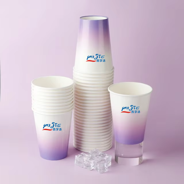 Long Lasting Coolness Cold Drink Cups Single Wall Food Paper Bio-Degradable Insulated for Optimal Temperature Retention