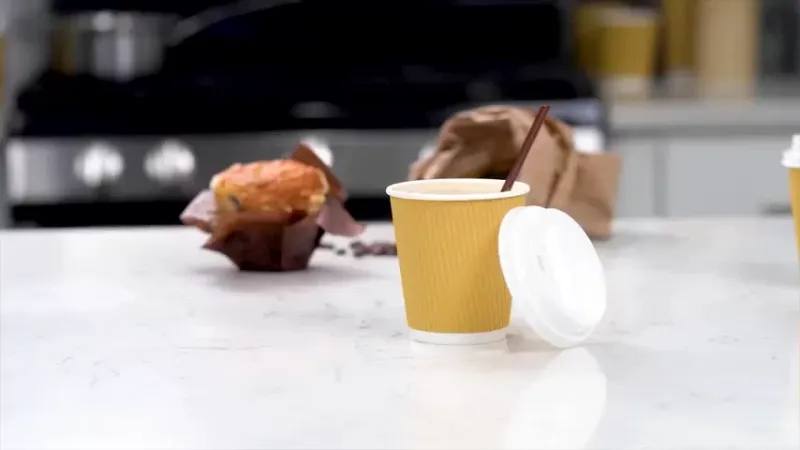 High Quality Eco-Friendly Ripple Wall Corrugated Hot Drink Cups