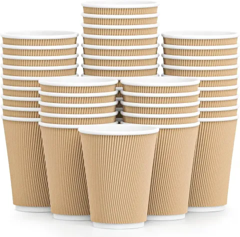 High Quality Eco-Friendly Ripple Wall Corrugated Hot Drink Cups
