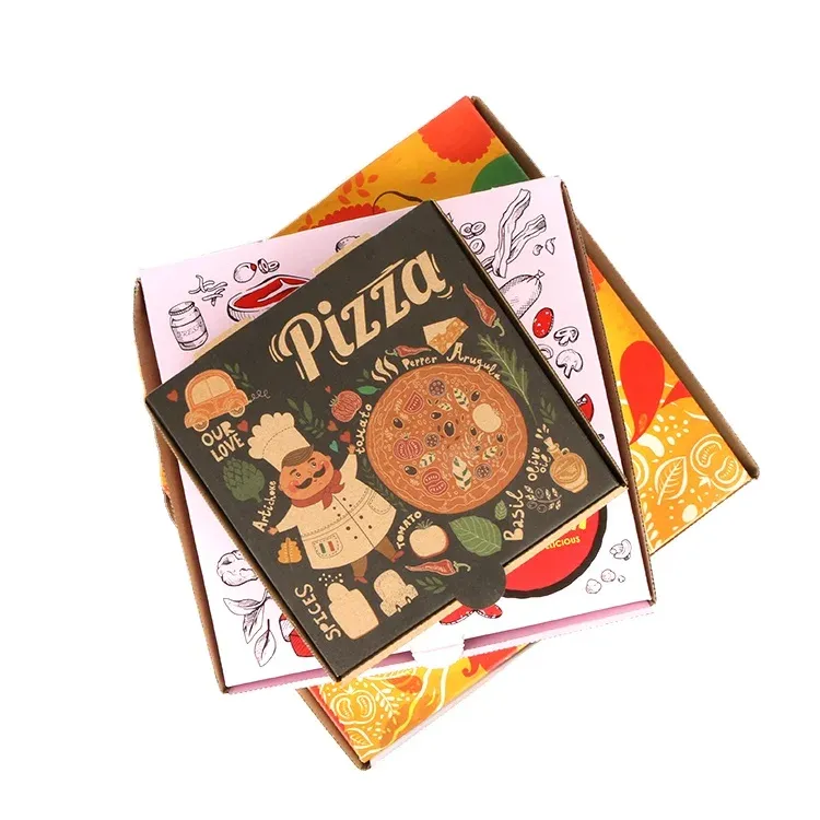 7 to 12 inch customize printing corrugated food paper box take away food container box