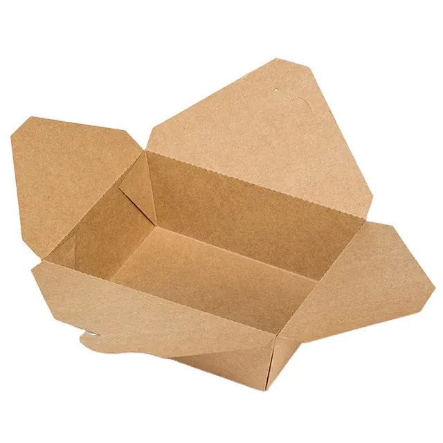 Eco friendly custom take out different size paper craft food to go boxes