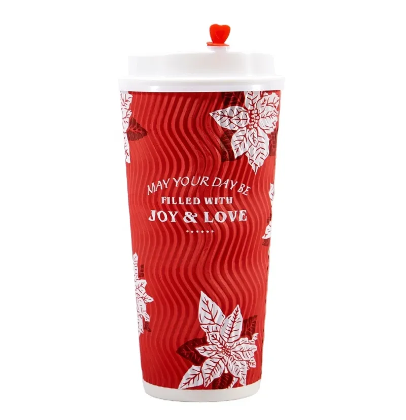 XYJ manufacturer ripple wall custom printed hot drinking 4oz 10oz disposable paper cup