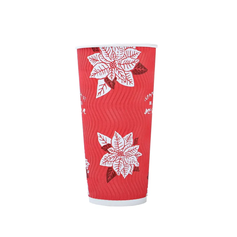 XYJ manufacturer ripple wall custom printed hot drinking 4oz 10oz disposable paper cup