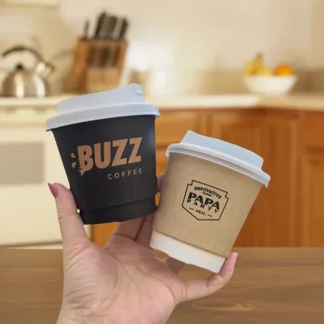 Popular single wall paper coffee cup takeaway hot drinks paper cups with lid