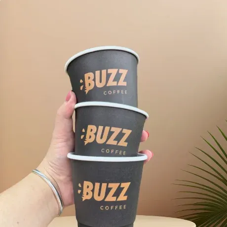 Popular single wall paper coffee cup takeaway hot drinks paper cups with lid