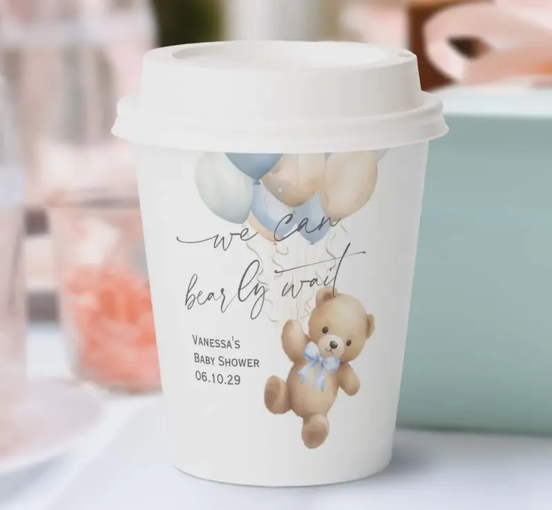 XYJ Custom Logo Printed Disposable Coffee Cups 8oz 4oz Single Wall Takeaway Paper Cups