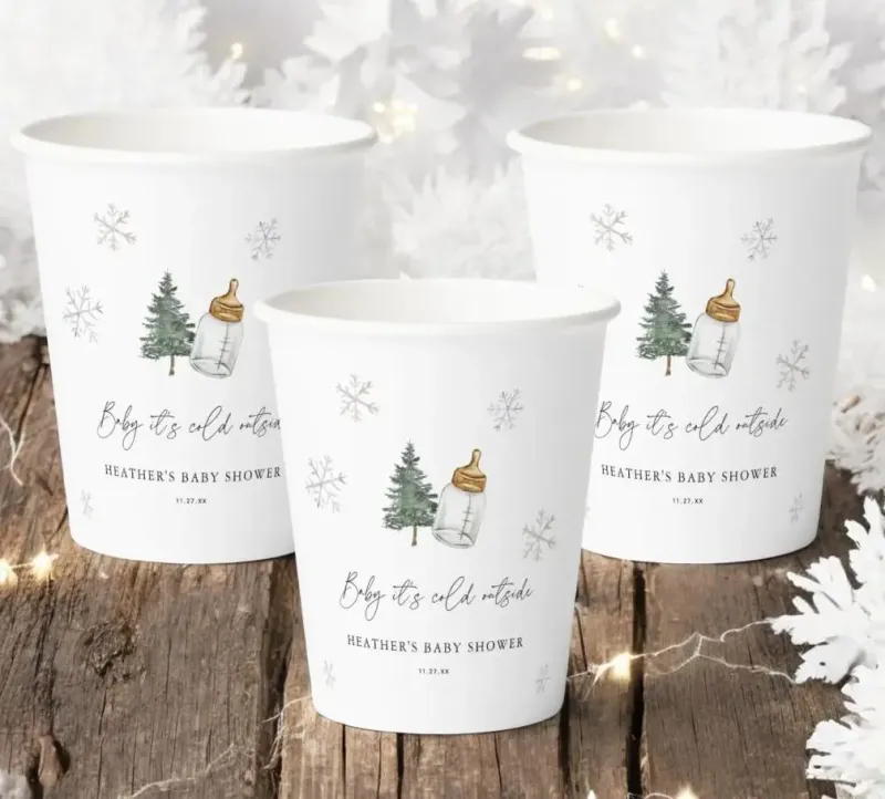 XYJ Custom Logo Printed Disposable Coffee Cups 8oz 4oz Single Wall Takeaway Paper Cups