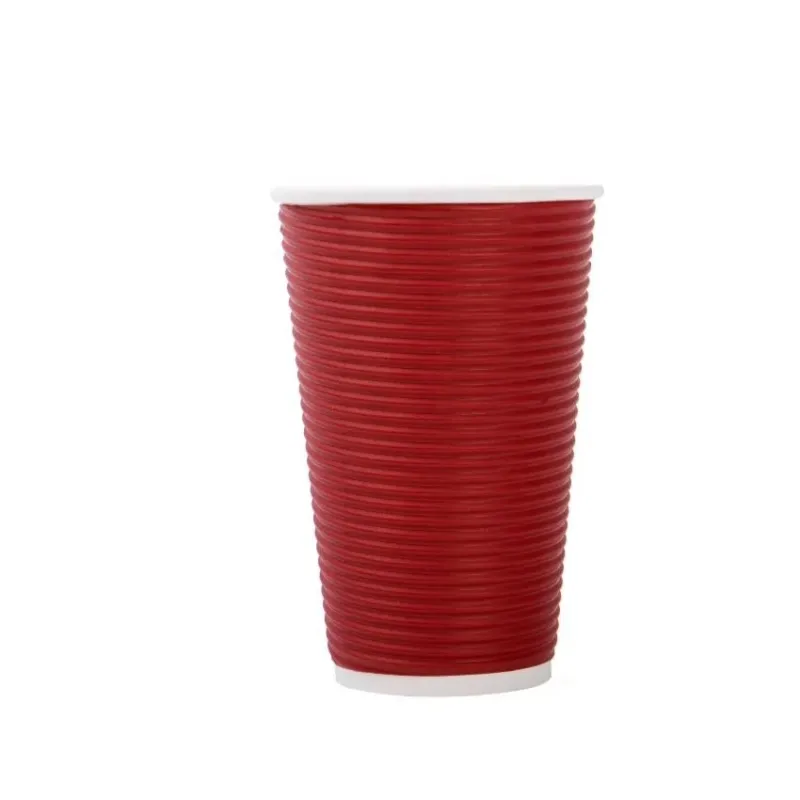 Customized oz Ripple Paper Cup Triple Walled Disposable Cup For hot Coffee